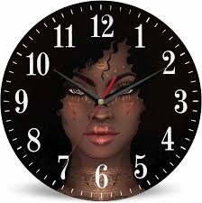 BLACK GIRL WAL;L CLOCK
